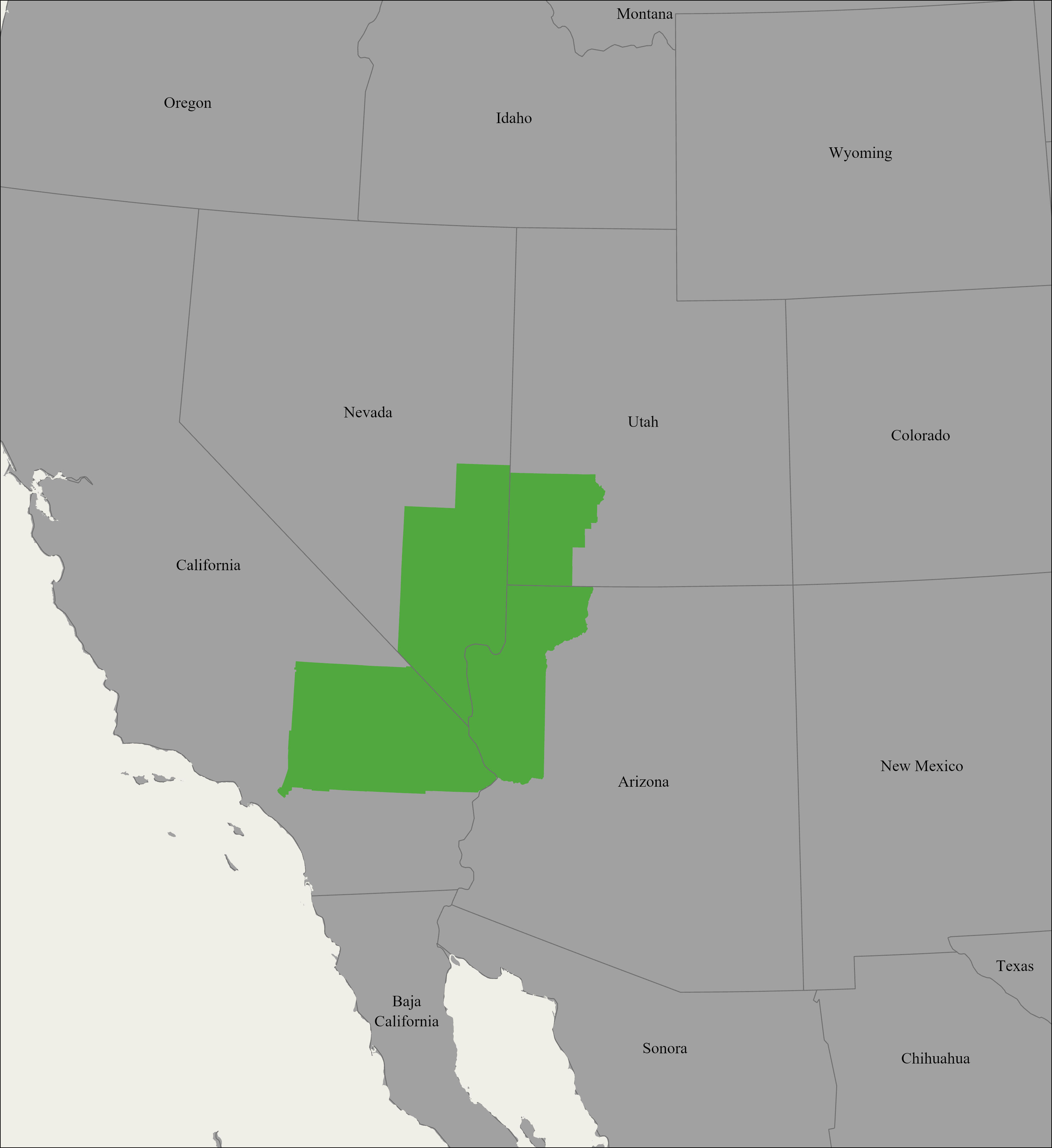 Southern Utah Mission Map 1853